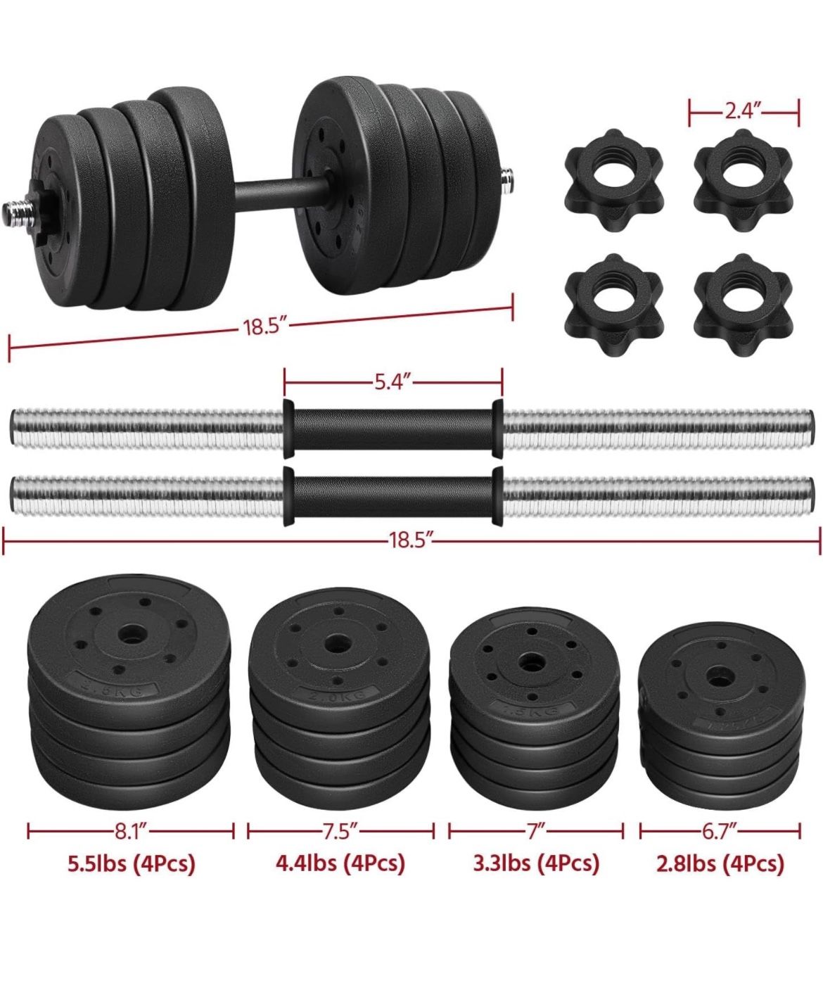 Adjustable Dumbbell Weight Set  x2
