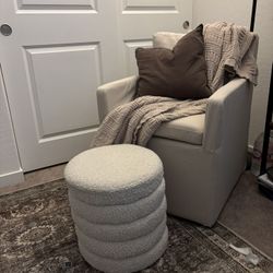 KISLOT Upholstered Dining Chair With Casters Washable Cover Side Deskchair With Rollers For Diningroom Living Room,Cream