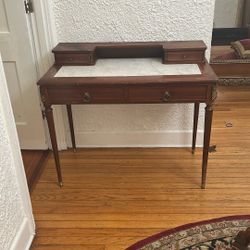 Gorgeous Louis Xv Small Desk Marble Top