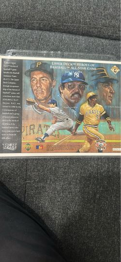 1994 UPPER DECK HEROES OF BASEBALL ALL-STAR GAME COMMEMORATIVE SHEET - REGGIE,Stargell,Mazeroski