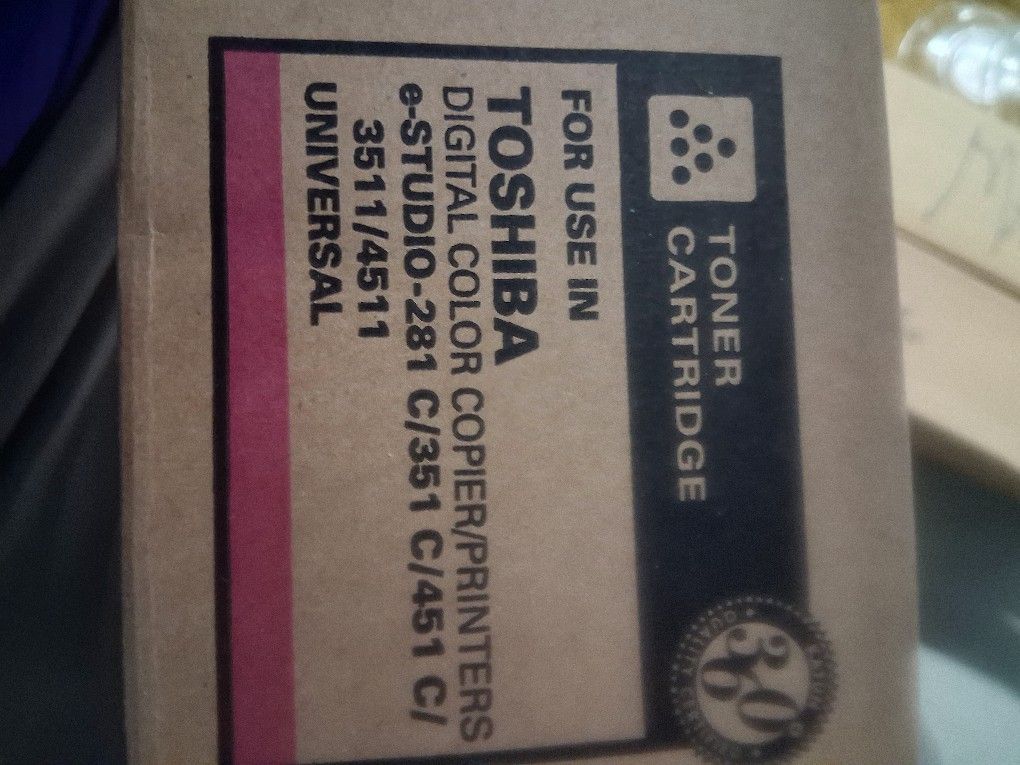 NEW "TOSHIBA" MAGENTA TONER CARTRIDGE FOR DIGITAL COLOR/COPIER PRINTERS READ AD!!!