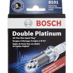 BOSCH 8101 OE Fine Wire Double Platinum Spark Plug - Pack of 4