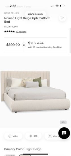Queen bed and 2 nightstands