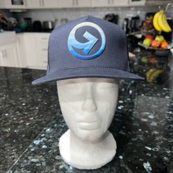 G/Fore Golf Striped Quarter G Cotton Twill Trucker Hat Snapback O/S Ink Blue