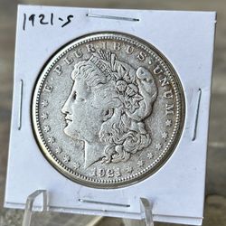 1921 - S Morgan Silver Dollar Coin 