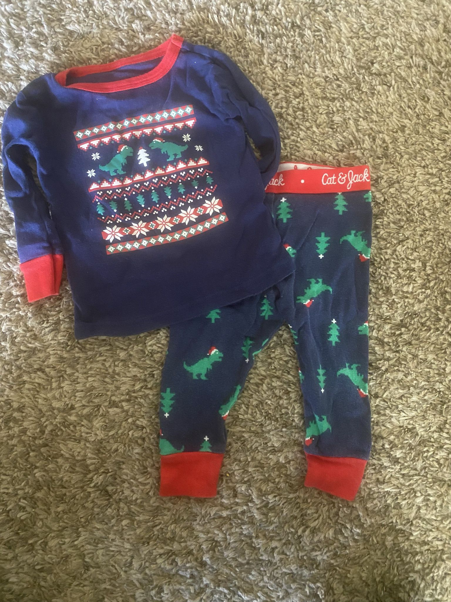 12 Month Christmas Dino Pajamas! 