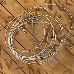 EveryYay Grounded Spiral Stake & 40’ Reflective Tie Out Cable