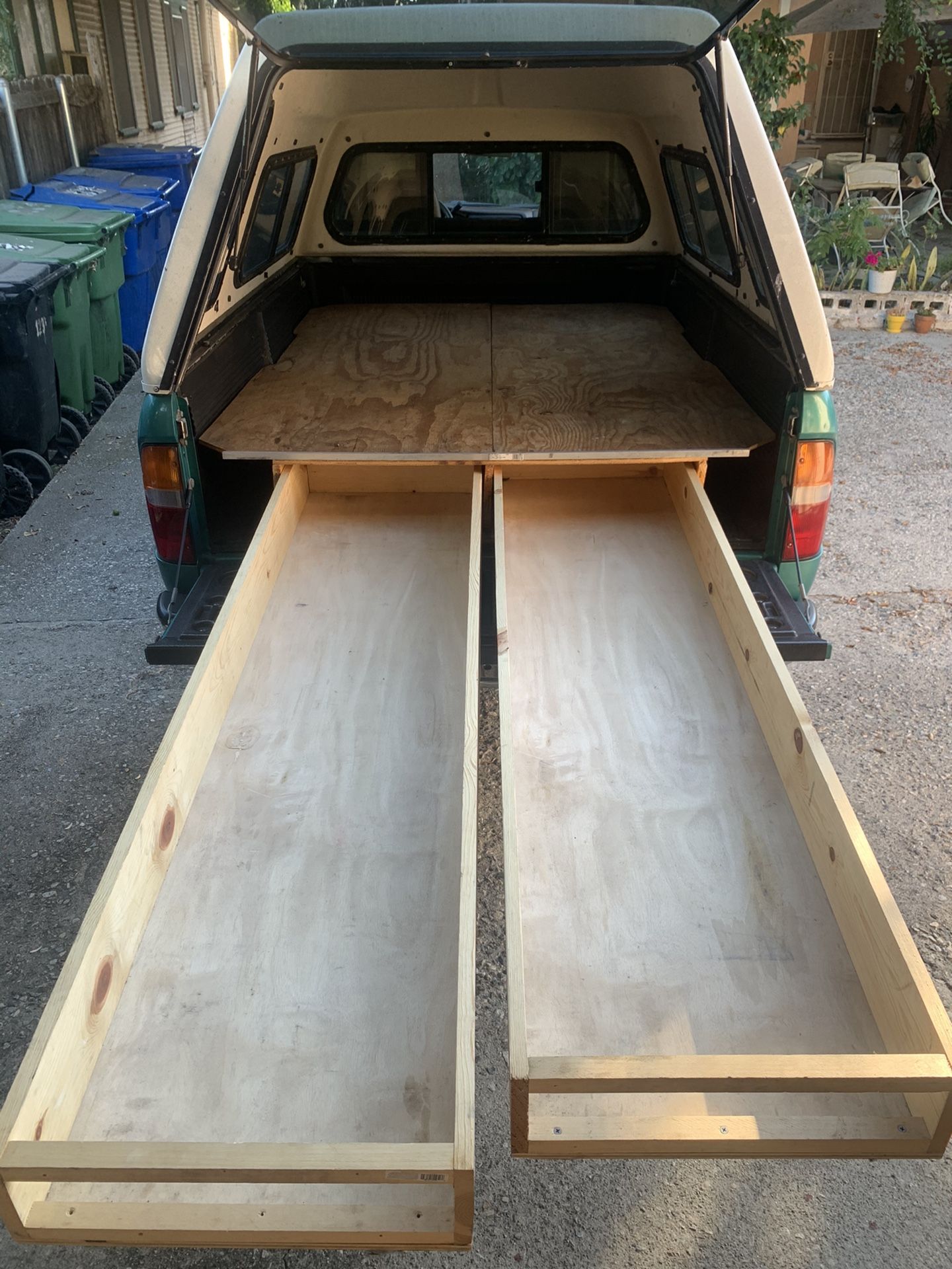 Toyota Tacoma Camping Sleeping Platform & Drawers For 1st Gen Camper Shell