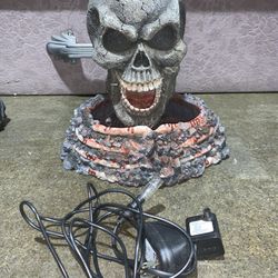Halloween skeleton centerpiece ceramic fountain