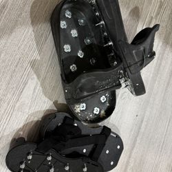 Spike shoes for epoxy