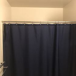 Shower Curtain And Hangers 