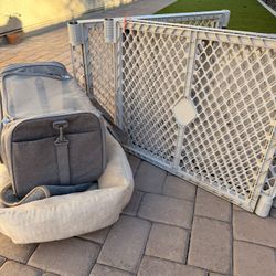Small Dog Carrier, Bed And Gate