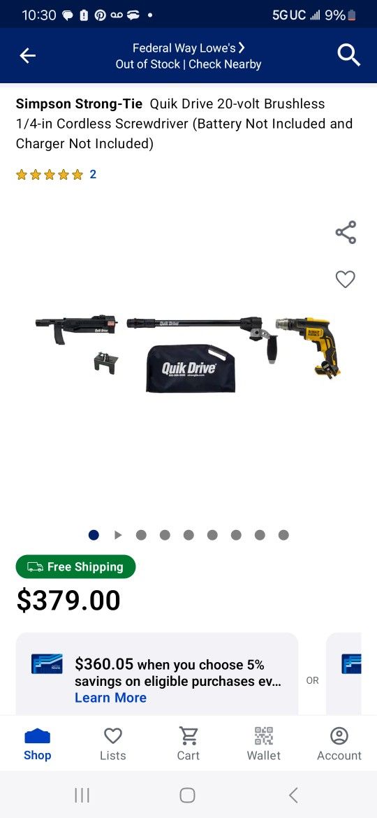 Brand New DeWalt Quickdrive