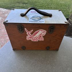 Vintage Wood  Fishing Tackle Box