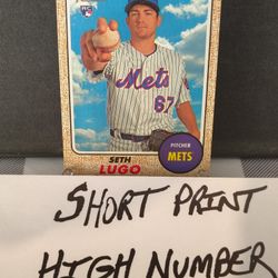 SETH LUGO (SHORT PRINT•ROOKIE•1968 TOPPS STYLE) 2017 TOPPS HERITAGE NO. 617