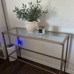 Glass entryway table