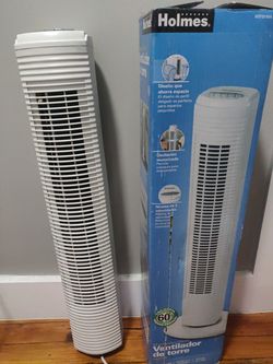 Selling a new Holmes rotating fan with base, a revlon hair dryer and a weighing scale