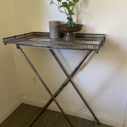 Bar Cart / metal And Mirror 