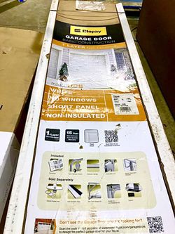 Two Clopay Classic Collection 8 ft. x 7 ft. Non-Insulated White Garage Door