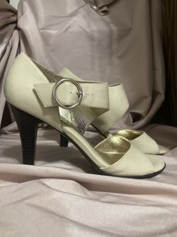 Nude Ankle Strap Heels