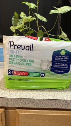 Prevail adult diapers, size medium