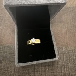 Yellow Gold Plated Real Diamond Rings 