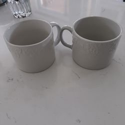 White ceramic cups