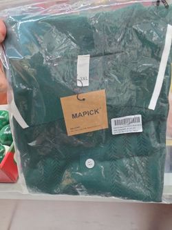 Green button up 3xl