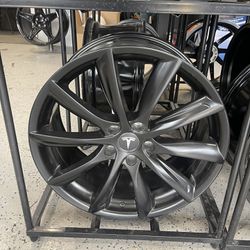 19in Matte Black Turbine Model 3 Tesla Style Wheels