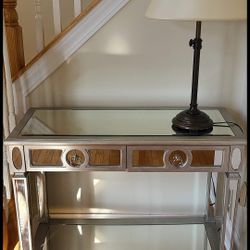 Mirrored Console Table With 2 Drawers