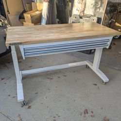 52 Inch Adjustable height Husky 2 drawer Workbench