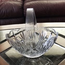Vintage Royal Crystal Handled Basket