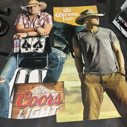 Jason Aldean Kenny Chesney Beer Signs