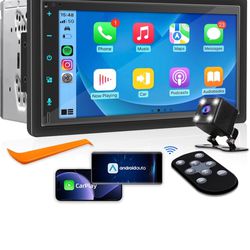 Wireless CarPlay Stereo: 7 Inch Wireless Android Auto Touchscreen - Bluetooth Car Radio Receive