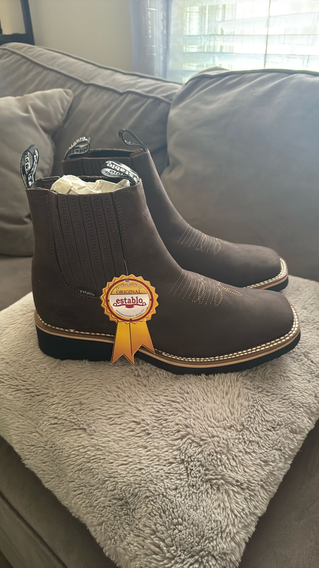 Establo 980 Botín Caballero Chocolate Boots / Size 9.5