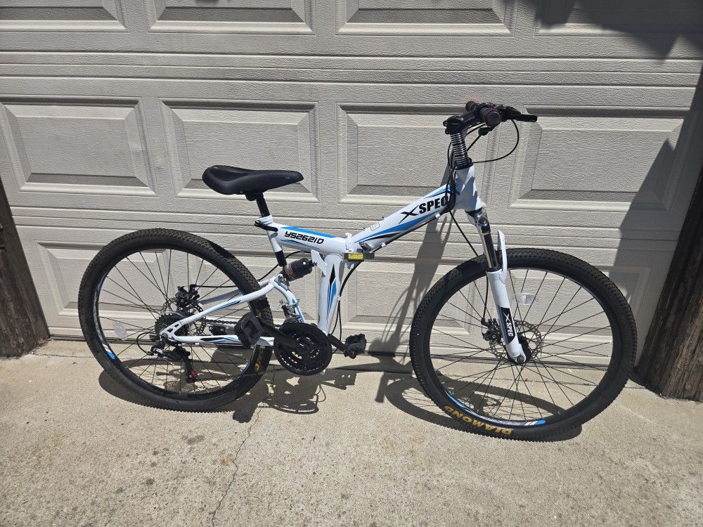 Folding Mountain Bike Full Suspension Like New