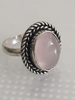 October birthstone in Sterling silver ring size 7