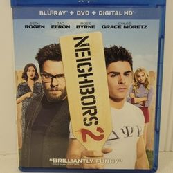 $5 BLU RAY MOVIE. NEIGHBORS 2. BLU RAY / DVD ONLY. NO DIGITAL. $5 OR TRADE FOR A MOVIE TITLE I DO NOT ALREADY OWN.