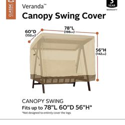 Classic Accessories Veranda Water-Resistant 78 Inch Canopy Swing Cover, Patio Furniture Covers