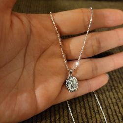 Italy 925 Solid Sterling Silver Dainty Diamond Cut Necklace w/ Tiny Charm for Women 20" $45 Each Set Plata 925 Cadena & Dije Para Dama $45 Cada Set