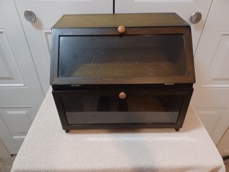 Bamboo Two-Layer Breadbox