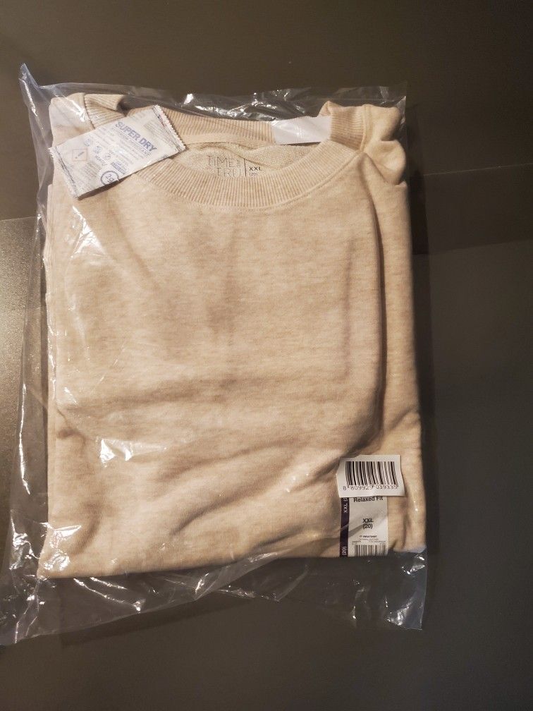 TT SWEATSHIRT oatmeal Heather TIME AND TRU XXL(20)