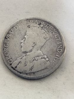 1917 Canadian Quarter Coin 