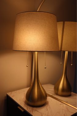 Gold metal lamp