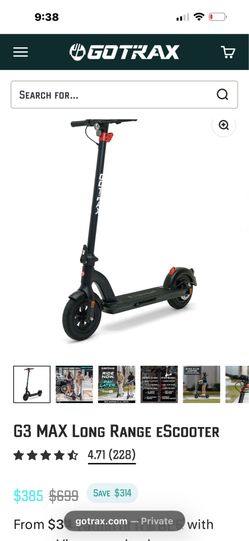 G3 MAX Long Range eScooter from GOTRAX- New in Box