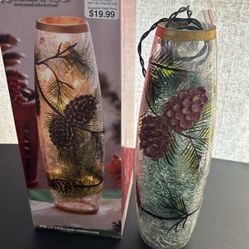 Christmas Light Used Pine Cone Holiday 