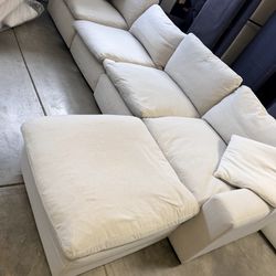 Modern Sectional Sofa with Chaise + Ottoman