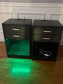Black nightstands