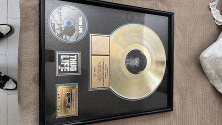 Thug Life Volume 1 Gold Sales Award Plaque