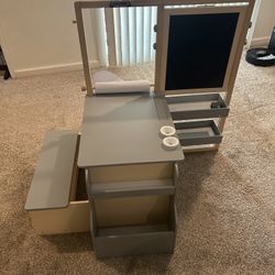 Child’s Activity Desk With Chalkboard, Dry Erase /Magnet Board